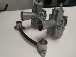 Laverda Delorto carburettors after blasting