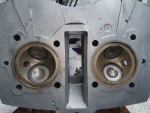 Laverda 750 SF1 cylinder head after blasting